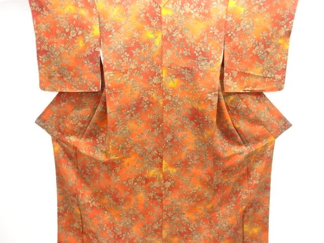 JAPANESE KIMONO / KOMON / CHIRIMEN / ARABESQUE FLOWEWR 